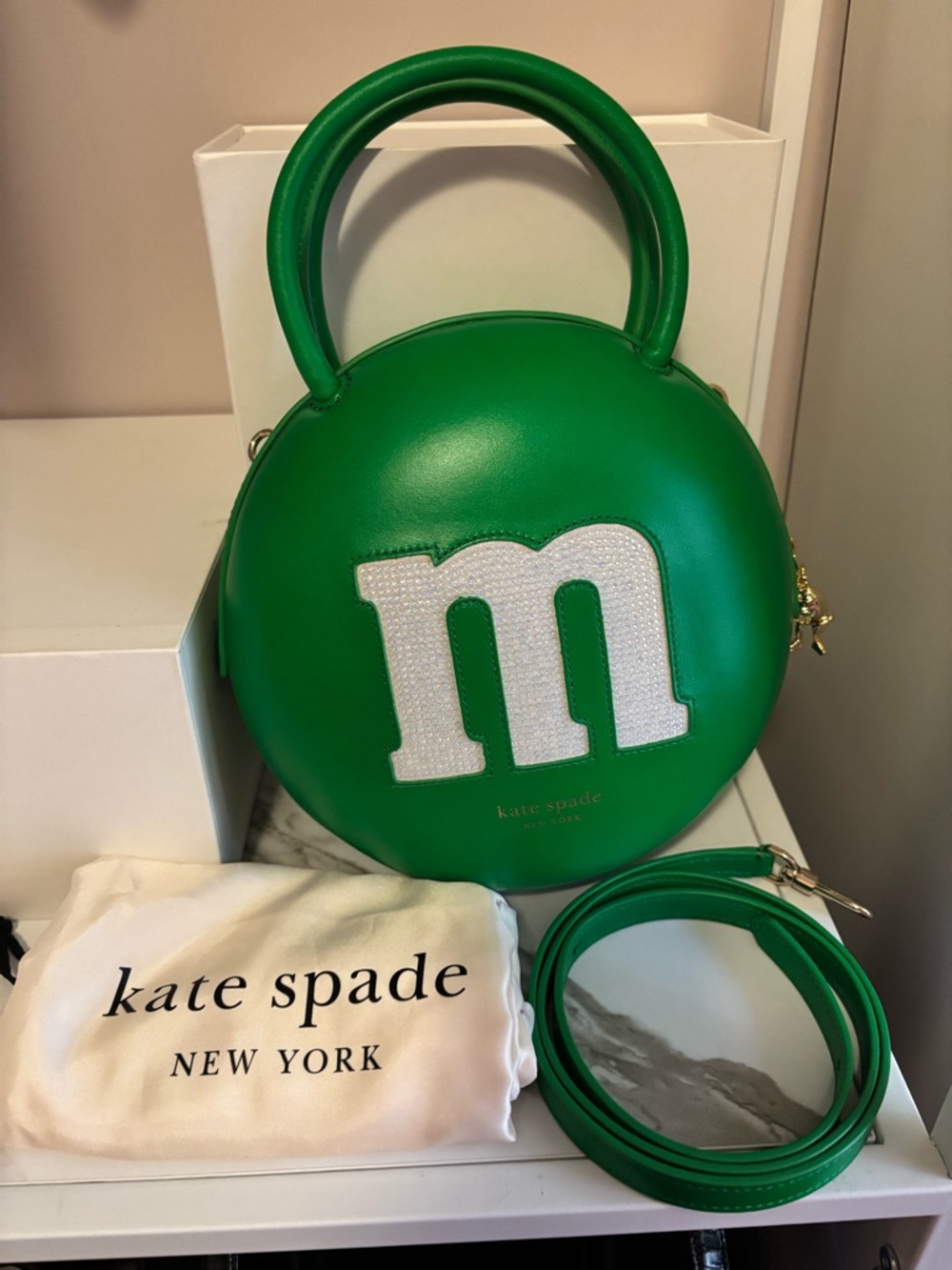 kate spade Green M&M Novelty Bag NWT